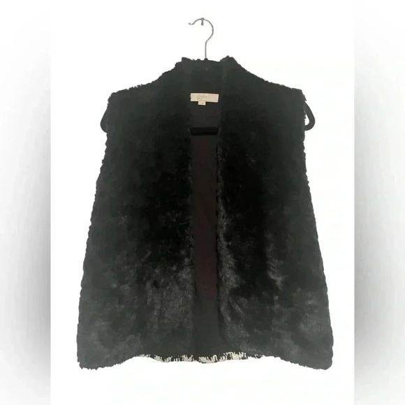 Loft Women's Faux Fur Sweater Vest Size S - Picture 1 of 4